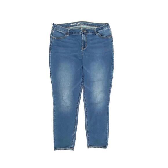 Old Navy Denim - Old Navy Super Skinny Mid rise‎ Women's size 14 Medium Wash Blue Denim jeans